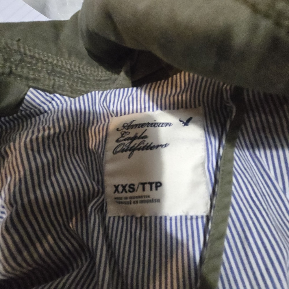 Women's American Eagle Olive Green Jacket Size XXSmall 100% COTTON! - Picture 11 of 13